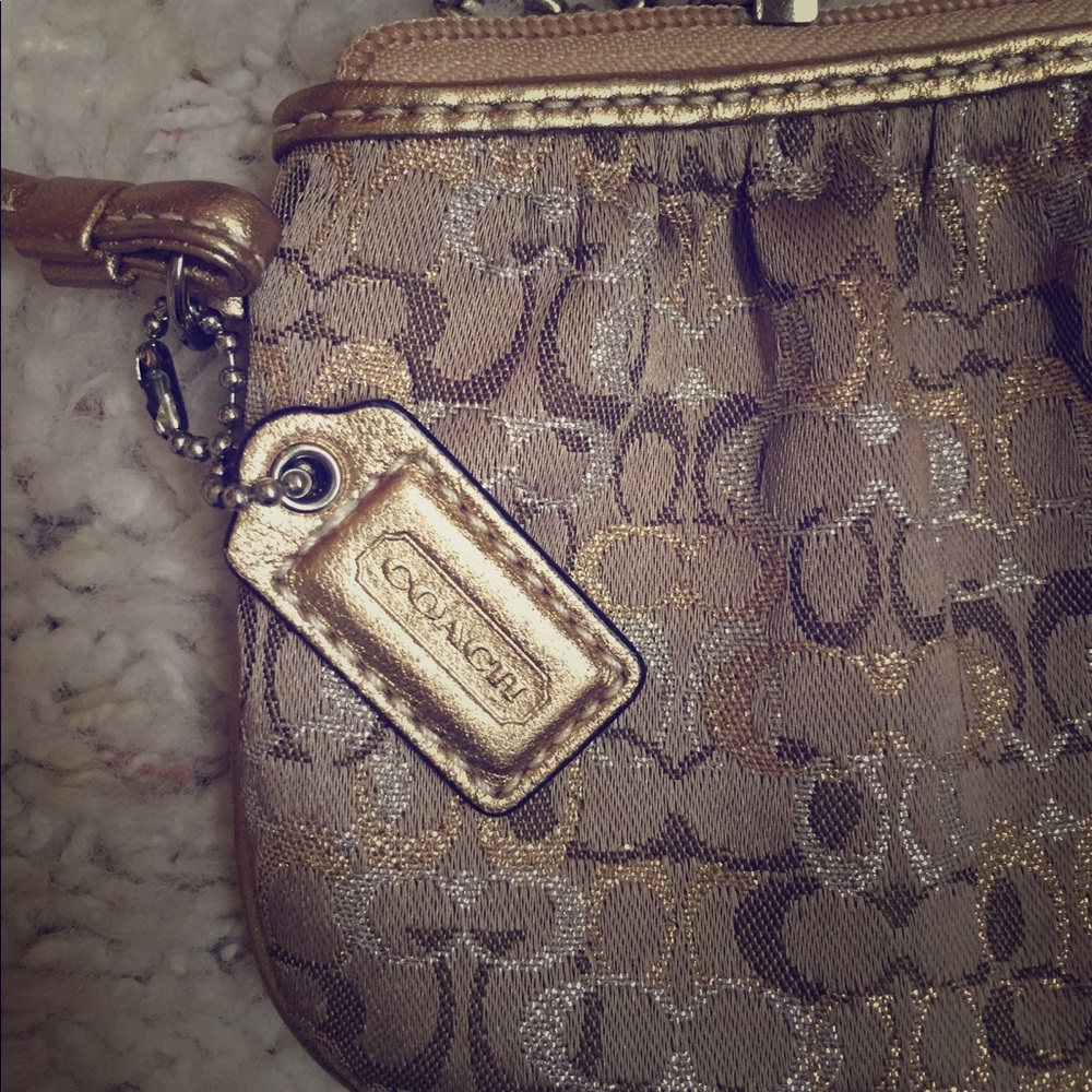 Coach Signature Logo Wristlet
